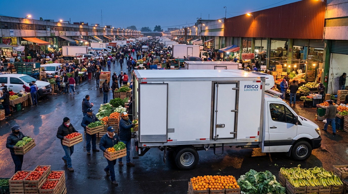 Central de Abasto al amanecer — selección de producto en la madrugada